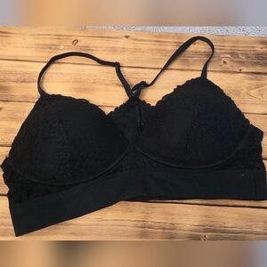 Elegant Racerback Black Lace Bra By Pink